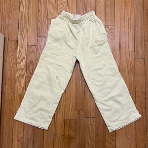 Kids Cream/Yellow Sweat Pants